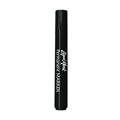 LIQUI-MARK Permanent Marker, Chisel Tip, Black, Dozen (LQM91201)