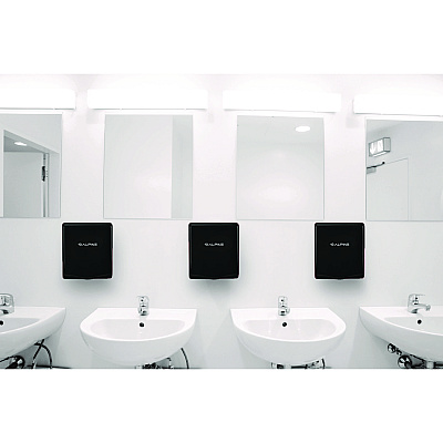 Alpine Willow Commercial 120V Automatic Hand Dryer, 3.93 x 11.25 x 12.63, Stainless Steel, Black (ALHALP40510BLA)