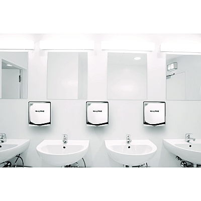 Alpine Willow Commercial 120V Automatic Hand Dryer, 3.93 x 11.25 x 12.63, Stainless Steel, Chrome (ALHALP40510CHR)