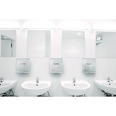 Alpine Willow Commercial 120V Automatic Hand Dryer, 3.93 x 11.25 x 12.63, Stainless Steel, Silver (ALHALP40510SSB)