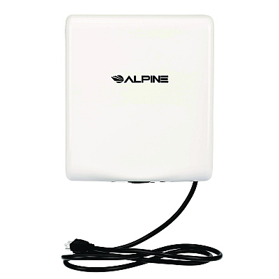 Alpine Willow Commercial 120V Automatic Hand Dryer, 3.93 x 11.25 x 12.63, Stainless Steel, White (ALHALP40510WHI)