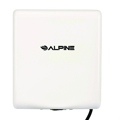 Alpine Willow Commercial 120V Automatic Hand Dryer, 3.93 x 11.25 x 12.63, Stainless Steel, White (ALHALP40510WHI)