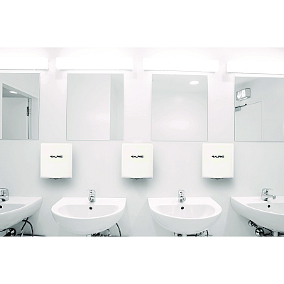 Alpine Willow Commercial 120V Automatic Hand Dryer, 3.93 x 11.25 x 12.63, Stainless Steel, White (ALHALP40510WHI)