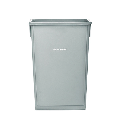 Alpine Slim 23 Gallon Indoor Trash Can, Plastic, Gray (ALH477GRY)