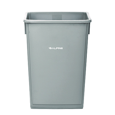 Alpine Slim 23 Gallon Indoor Trash Can, Plastic, Gray (ALH477GRY)