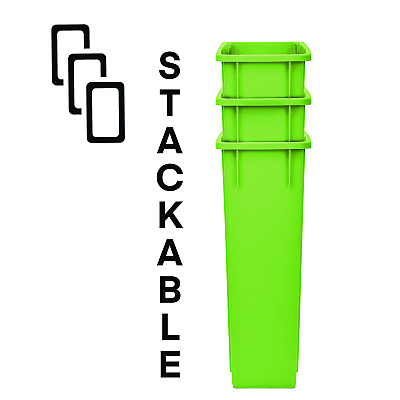 Alpine Slim 23 Gallon Recycling Bin, Plastic, Lime Green (ALHALP477LGRN)