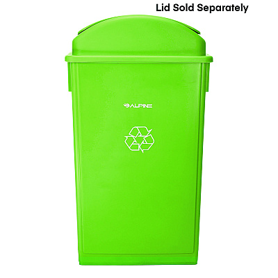 Alpine Slim 23 Gallon Recycling Bin, Plastic, Lime Green (ALHALP477LGRN)