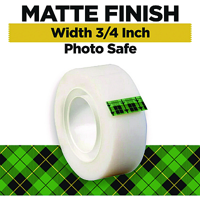 Scotch Magic Tape Cabinet Pack, 1" Core, 0.75" x 27.7 yds, Clear, 12/Pack (MMM810K12CP)