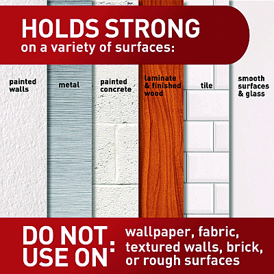 Command Picture Hanging Strips, Large, Removable, Holds up to 16 lbs per 4 Pairs, 20 Strip Pairs/Pack (MMM17206BLK20NA)