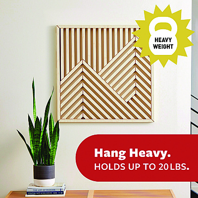 Command Picture Hanging Strips, X-Large, Removable, Holds up to 20 lbs per 4 Pairs, 16 Strip Pairs/Pack (MMM17217BLK16NA)