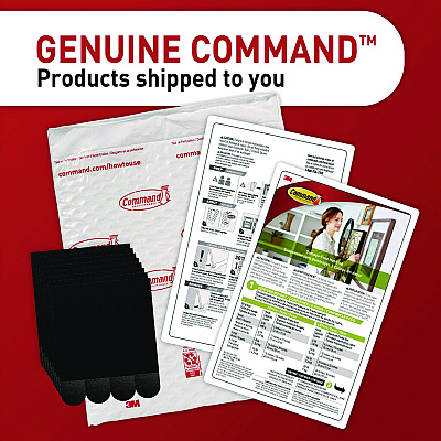 Command Picture Hanging Strips, X-Large, Removable, Holds up to 20 lbs per 4 Pairs, 16 Strip Pairs/Pack (MMM17217BLK16NA)