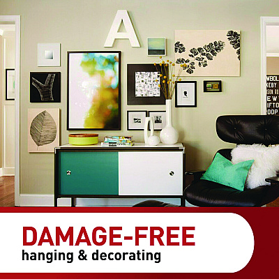 Command Picture Hanging Strips, X-Large, Removable, Holds up to 20 lbs per 4 Strips, Black, 4 Strip Pairs (MMM17217BLKES)
