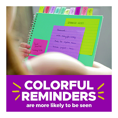Post-it Notes Super Sticky Pads in Playful Primary Colors, 3" x 3", 45 Sheets/Pad, 5 Pads/Pack (MMM33215SSAN)