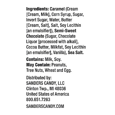 Performance Food Group Small Batch Wonders Dark Chocolate Sea Salt Caramels, 18 oz Tub (NDEMRY30987)