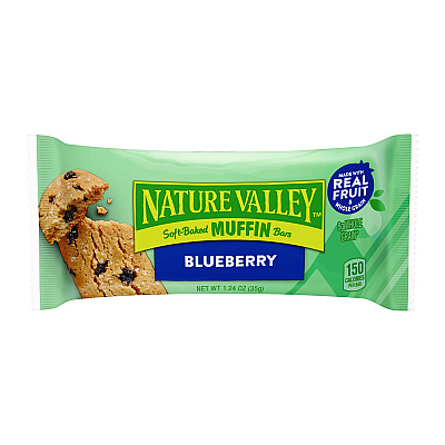 Nature Valley Blueberry Soft-Baked Muffin Bar, 1.24 oz Bar, 12/Box (NVLGEM20668)