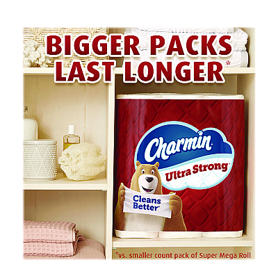 Charmin Ultra Strong Bathroom Tissue, Septic Safe, 2-Ply, White, 363 Sheets/Roll, 12 Rolls/Pack (PGC04311)