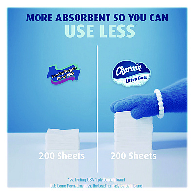 Charmin Ultra Soft Bathroom Tissue, Septic Safe, 2-Ply, White, 336 Sheets/Roll, 12 Rolls/Pack (PGC08471)