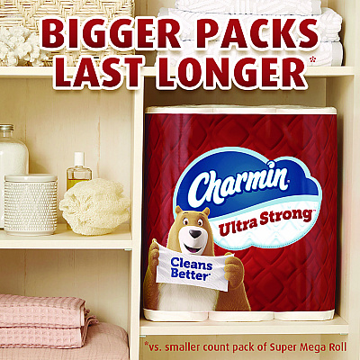 Charmin Ultra Strong Bathroom Tissue, Septic Safe, 2-Ply, White, 363 Sheets/Roll, 6 Rolls/Pack (PGC1569872695)