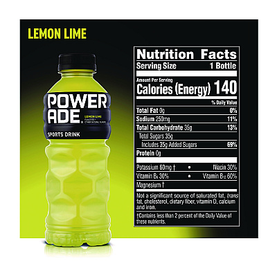 Powerade Sports Drink, Lemon Lime, 20 oz Bottle, 24/Pack (POW049000003697)