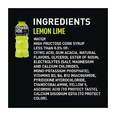 Powerade Sports Drink, Lemon Lime, 20 oz Bottle, 24/Pack (POW049000003697)