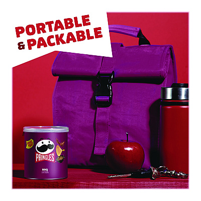 Pringles Grab and Go BBQ Crisps, 1.4 oz Can, 12/Carton (PRGKEE18372)