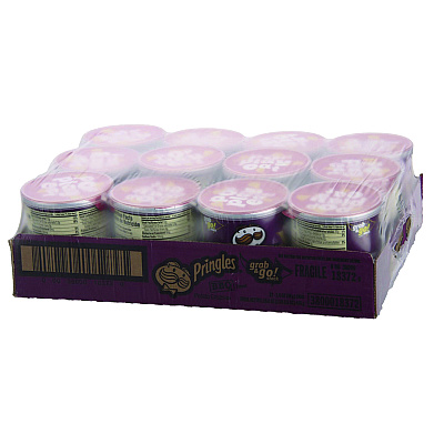 Pringles Grab and Go BBQ Crisps, 1.4 oz Can, 12/Carton (PRGKEE18372)