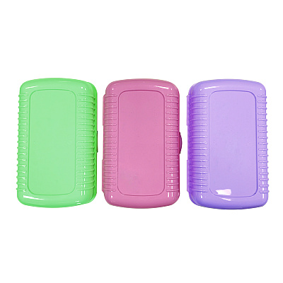 Pep Rally Pencil Case, 2 Compartments, 9.13" x 5.7" x 2.5", Assorted Colors, 3/Pack (RLY61750)
