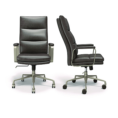 Union & Scale Industria 3-40C Ergonomic Bonded Leather Swivel Manager Chair, Supports Up to 275 lbs, 18.31" to 21.85" Seat Height, Gray (UOSUN61463CC)