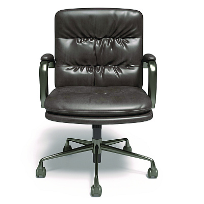 Union & Scale Industria 3-40C Bonded Leather Swivel Manager Chair, Supports Up to 275 lbs, 18.31" to 22.05" Seat Height, Gray Seat/Back (UOSUN61643CC)