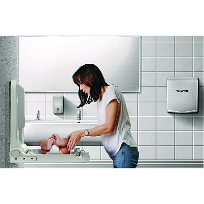 Alpine Compact Horizontal Baby Changing Station, 32 x 18, White (ALHALP411E)
