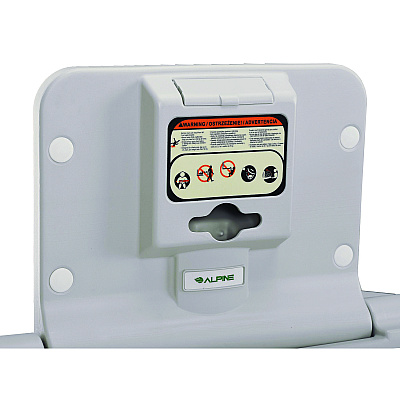 Alpine Compact Horizontal Baby Changing Station, 32 x 18, White (ALHALP411E)
