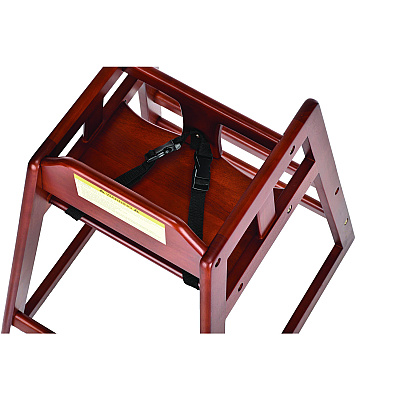 Alpine Wooden Stackable High Chair, Supports up to 50 lbs, 29.02" h, Mahogany, 2/Pack (ALHALP41202MA)