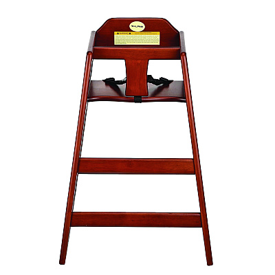 Alpine Wooden Stackable High Chair, Supports up to 50 lbs, 29.02" h, Mahogany, 2/Pack (ALHALP41202MA)