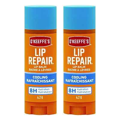 O'Keeffe's Lip Repair Cooling Lip Balm, 0.15 oz Stick, 2/Pack (GORK1710402)