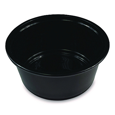 Boardwalk Souffle/Portion Cups, 3.25 oz, Polypropylene, Black, 2,500/Carton (BWKPRTN325BL)