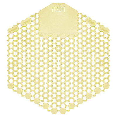Fresh Products Wave 3D Urinal Deodorizer Screen, Citrus Scent, Yellow, 10/Box (FRS3WDS60CITBX)