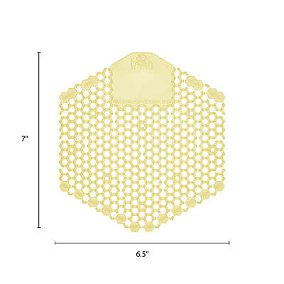 Fresh Products Wave 3D Urinal Deodorizer Screen, Citrus Scent, Yellow, 10/Box (FRS3WDS60CITBX)