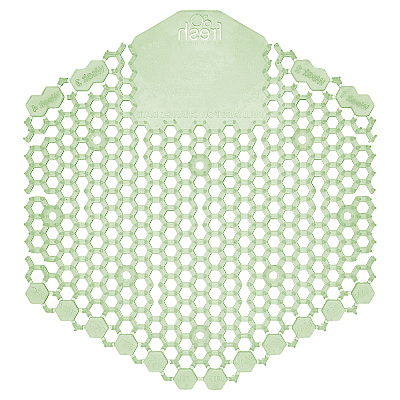 Fresh Products The Wave Urinal Deodorizer, Urinal Screens, Herbal Mint Scent, 58 g, 10/Box, 6 Boxes/Carton (FRS3WDS60MIN)