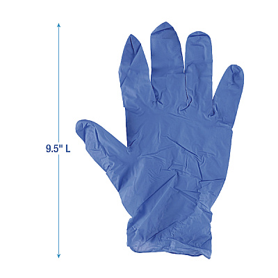 Boardwalk Disposable General-Purpose Nitrile Gloves, Medium, Blue, 4 mil, 100/Box (BWK380MBXA)
