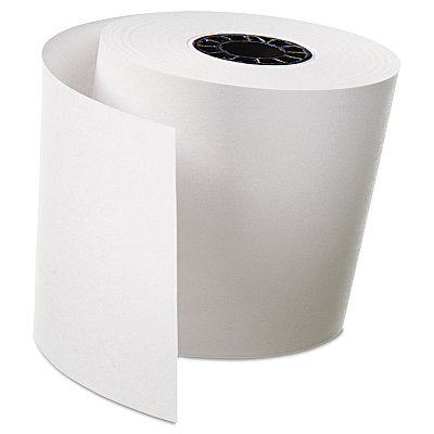 Iconex Impact Bond Paper Rolls, 3" x 85 ft, White, 50/Carton (ICX90742203)