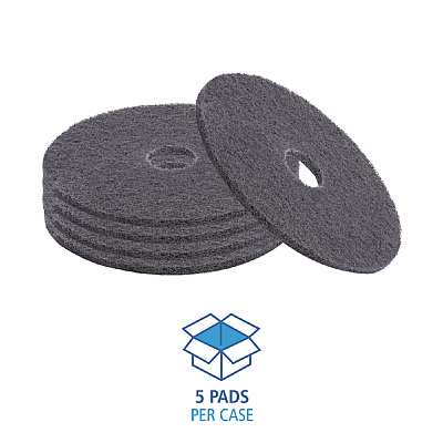 Boardwalk High Performance Stripping Floor Pads, 19" Diameter, Black, 5/Carton (BWK4019HIP)
