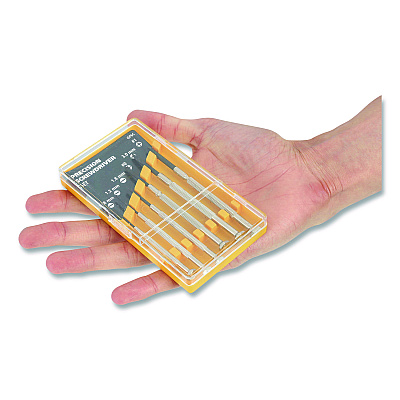Great Neck Precision Screwdriver Set, Six-Piece, Phillips/Slotted, Assorted Lengths, Polished Steel Handles (GNSGP6C)