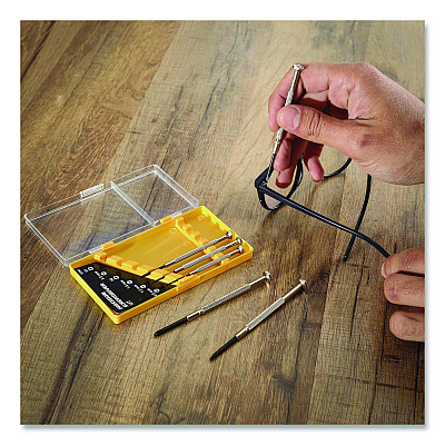 Great Neck Precision Screwdriver Set, Six-Piece, Phillips/Slotted, Assorted Lengths, Polished Steel Handles (GNSGP6C)