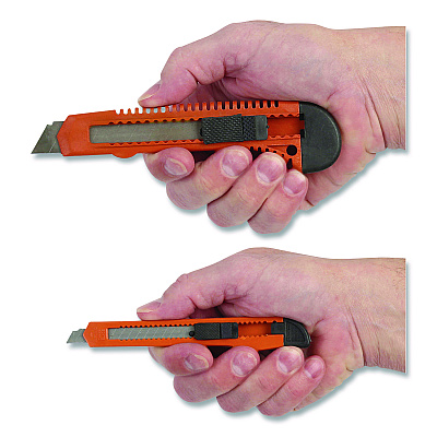 Great Neck Snap-Off Utility Knife Set, 9 mm Knife, 18 mm Knife, Orange/Black (GNS2SBK)
