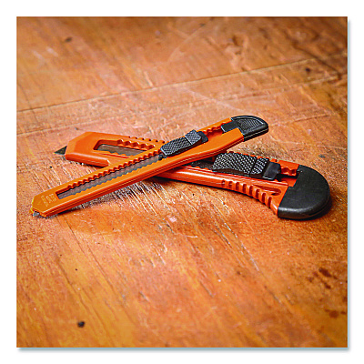 Great Neck Snap-Off Utility Knife Set, 9 mm Knife, 18 mm Knife, Orange/Black (GNS2SBK)
