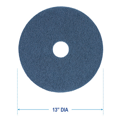 Boardwalk Scrubbing Floor Pads, 13" Diameter, Blue, 5/Carton (BWK4013BLU)