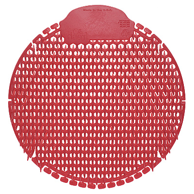 Fresh Products Slant7 with Terminator Urinal Screen, Evergreen Scent, Red, 30/Carton (FRSS7TCT)