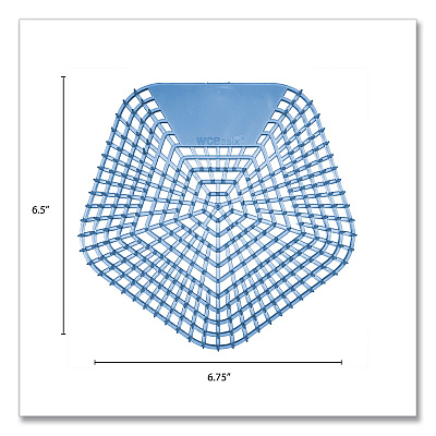 Boardwalk Anti-Splash Urinal Screen, Clean Cotton Scent, Blue, 0.11 oz, 10/Box (1004)