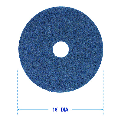 Boardwalk Scrubbing Floor Pads, 16" Diameter, Blue, 5/Carton (BWK4016BLU)