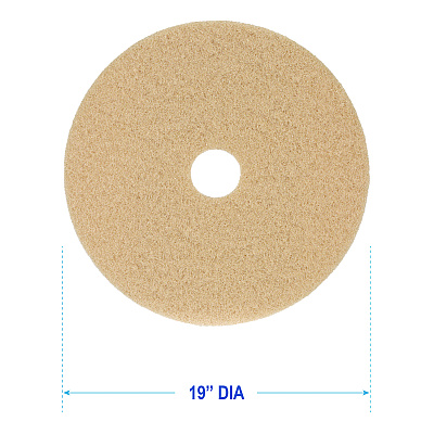 Boardwalk Burnishing Floor Pads, 19" Diameter, Tan, 5/Carton (BWK4019ULT)